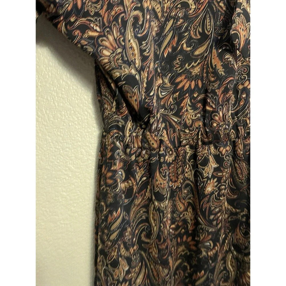Evereve Eliza Paisley Dress Size Large Midi - Picture 4 of 7